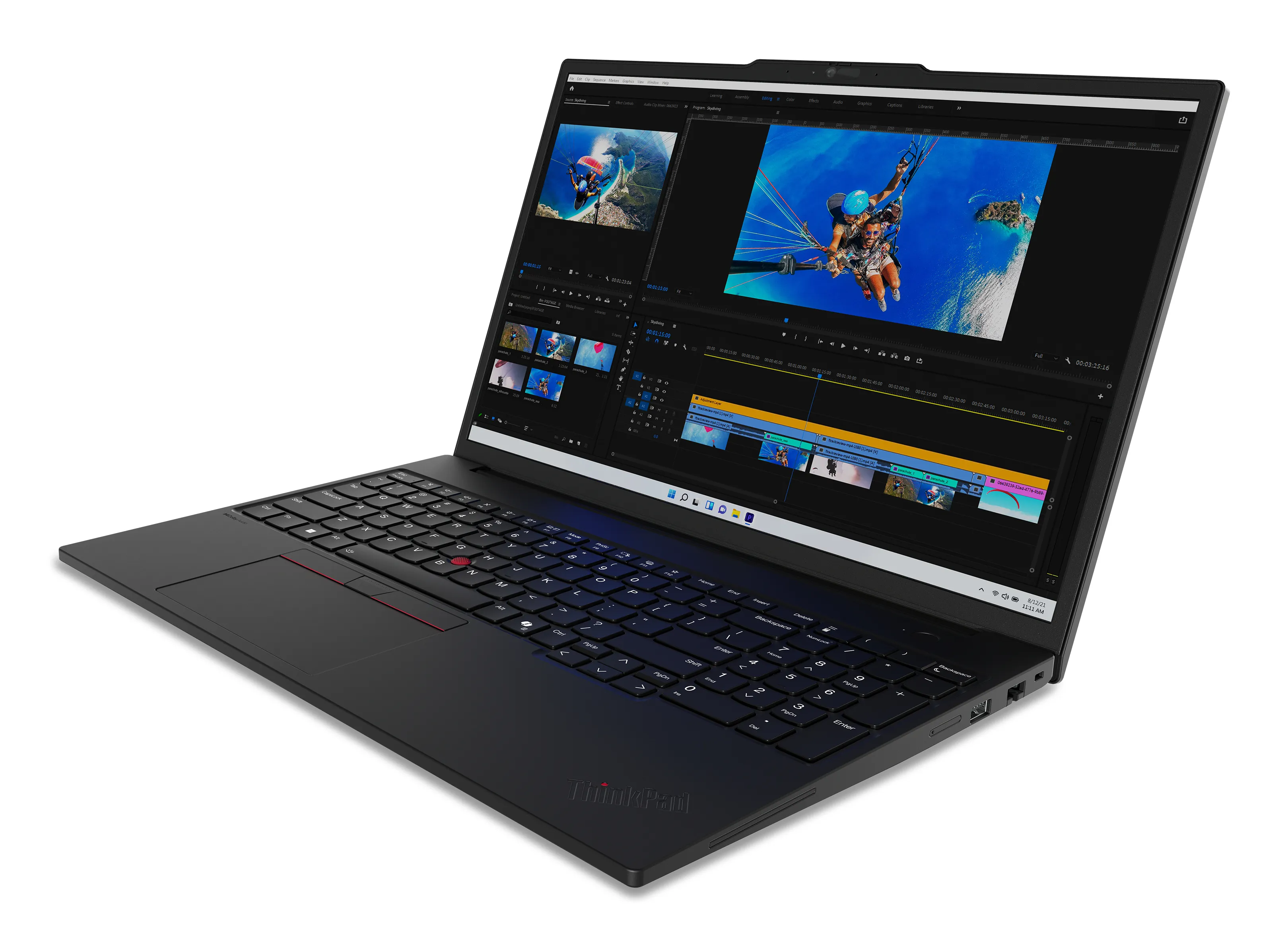 Lenovo ThinkPad P16s G3 16&quot; Intel Ultra 7 155H, 32GB, 1TB, RTX 500, Win 11 Pro - notebook, Black