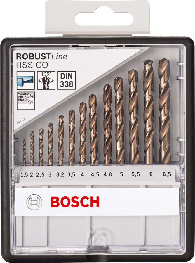 Bosch Robust Line HSS-Co, DIN 338 Borebits&aelig;t