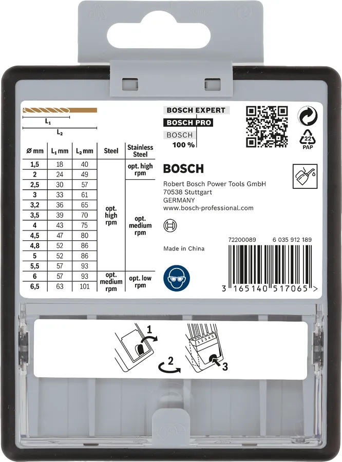 Bosch Robust Line HSS-Co, DIN 338 Borebits&aelig;t