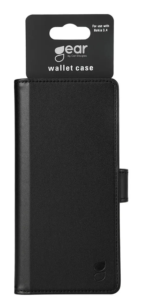 GEAR Wallet, Nokia 3.4 -lompakkokotelo, Musta