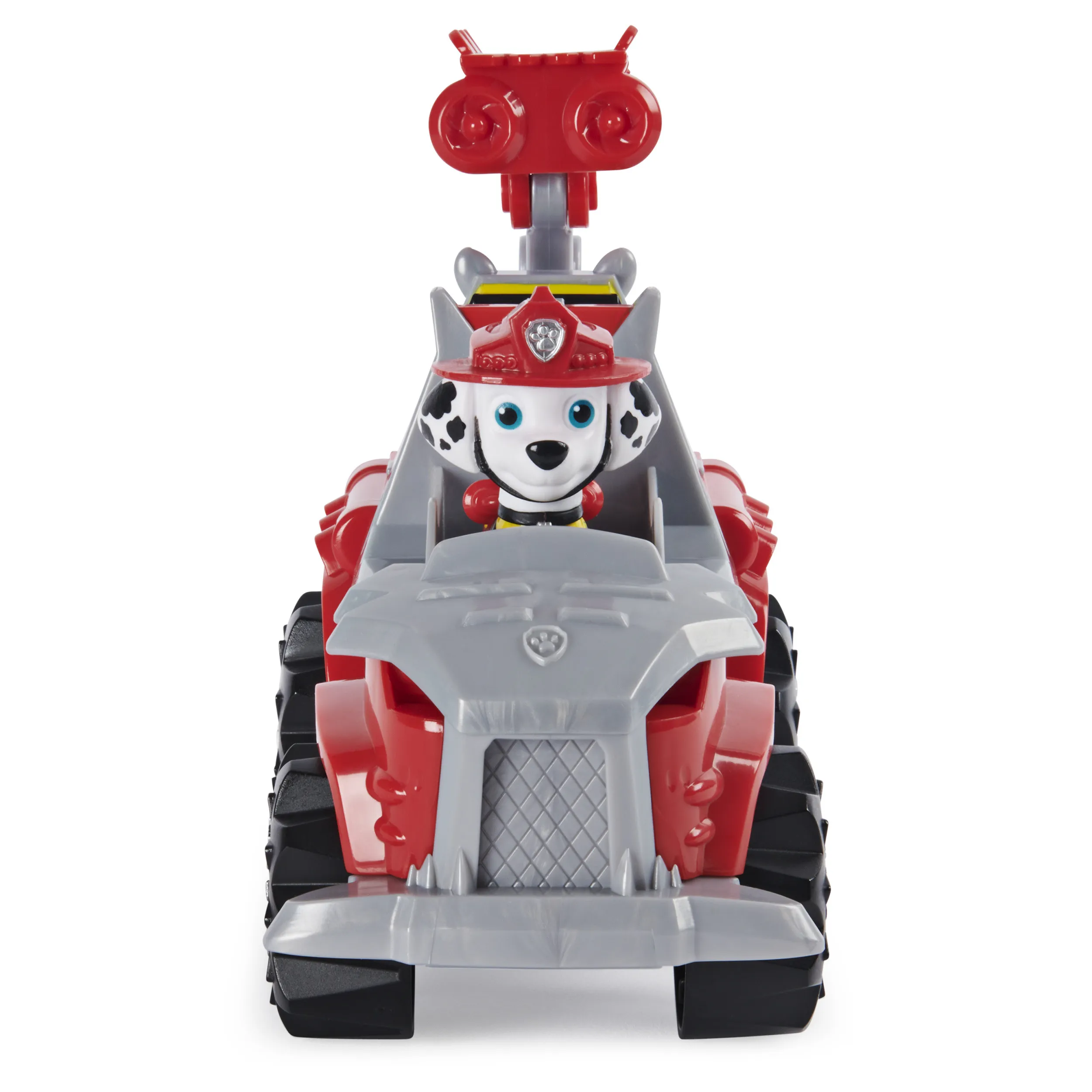 Spin Master Paw Patrol Dino Rescue Deluxe Vehicle Marshall, Toy Vehicle (Red/Grey, Includes Marshall Figure and Surprise Dinosaur)