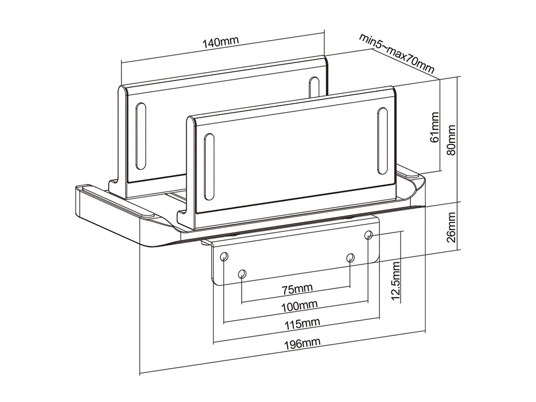 M Thin Client Holder/Stand 3kg