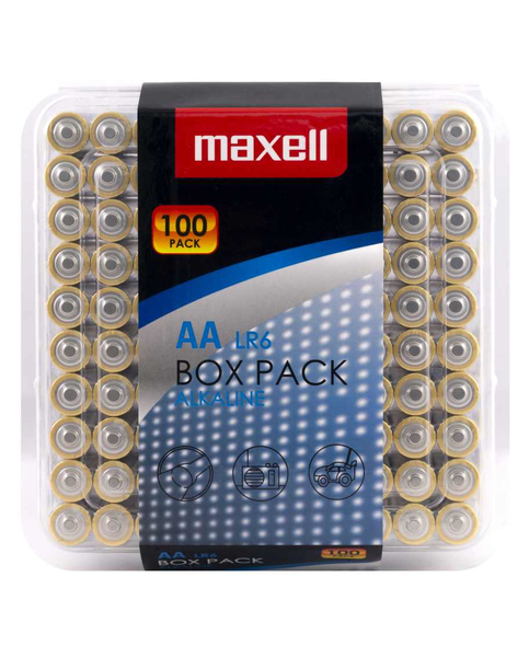 Maxell Box Pack, LR06 / AA paristoa, alkaalisia, 1,5V, 100-kappaletta