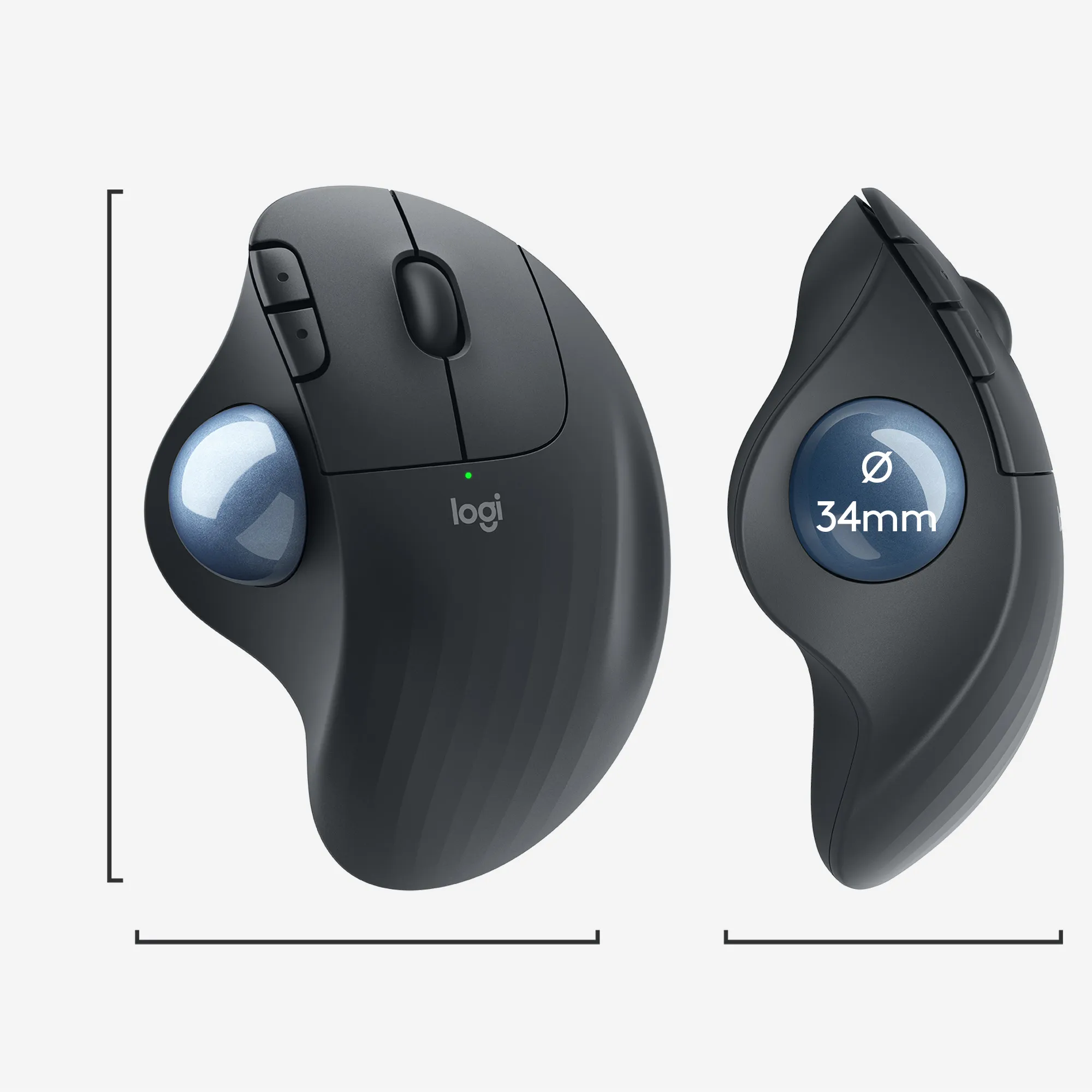 Logitech ERGO M575 - wireless trackball mouse, graphite