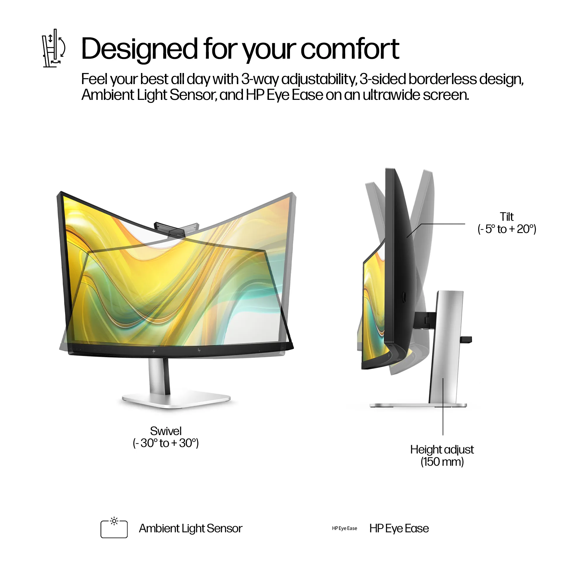 HP Series 5 Pro 34" WQHD, VA -kaareva n&auml;ytt&ouml;, USB-C hub