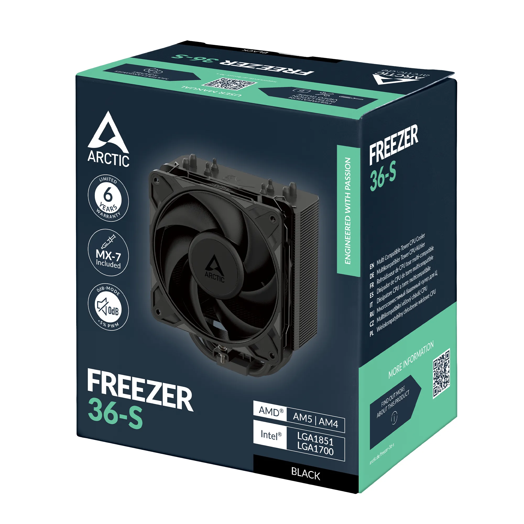 ARCTIC Freezer 36-S Svart Processorkylare - 120 mm