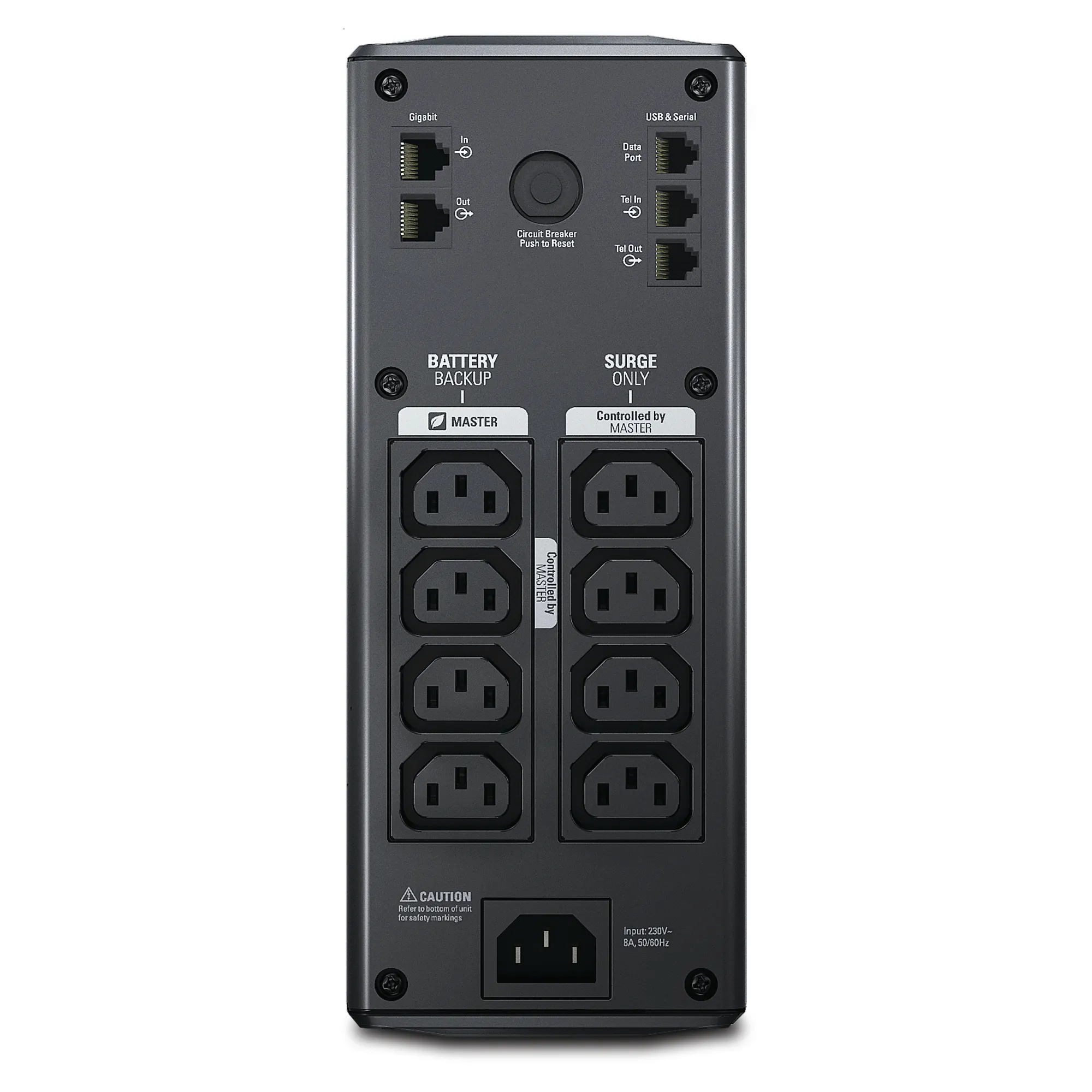 APC Power-Saving Back-UPS Pro 900 VA / 540 W  230V  4,5 min (50% 17 min). L&auml;ht&ouml;liitynn&auml;t  4x IEC C13 akkuvarmennettua ja 4x IEC C13 vain ylij&auml;nnitesuojattua. US