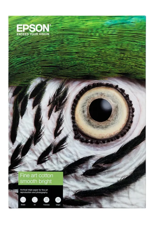 Epson Fine Art Cotton Smooth Bright A3+ 25 Sheets - bomulls papper