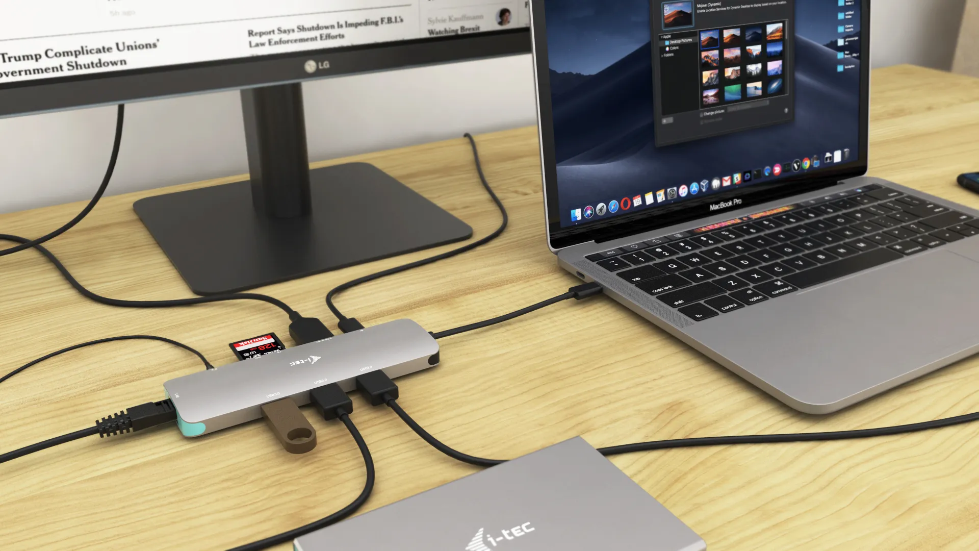 I-Tec USB-C HDMI 3xUSB-A 1xUSB-C PD 100W GLAN SD - travel dock