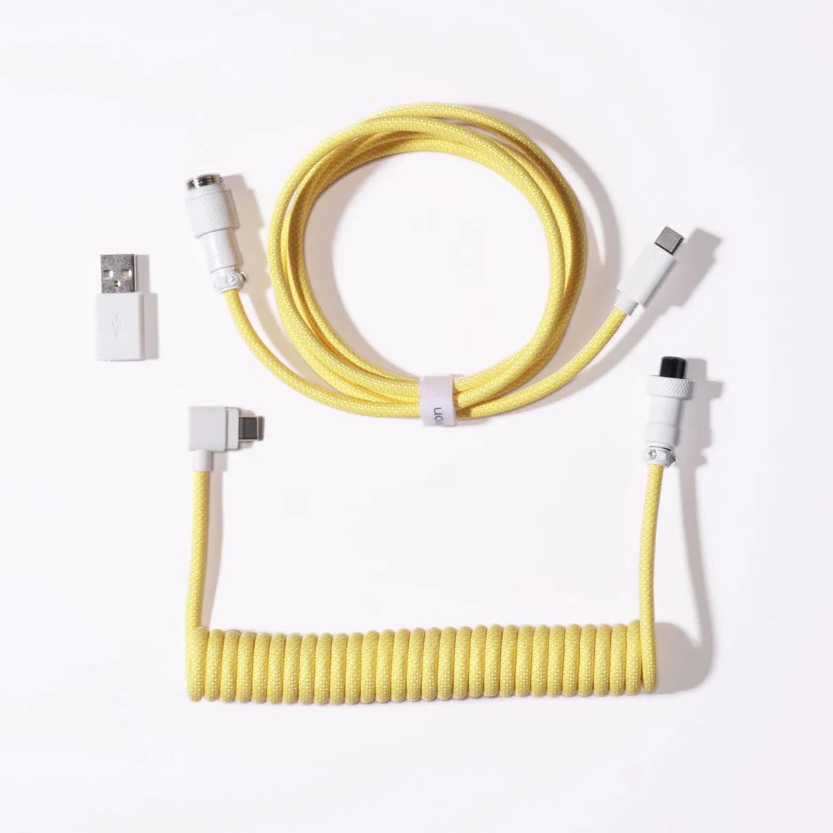 Keychron CAB-44 USB-A &ndash; USB-C -kaapeli, 1,76 m, keltainen