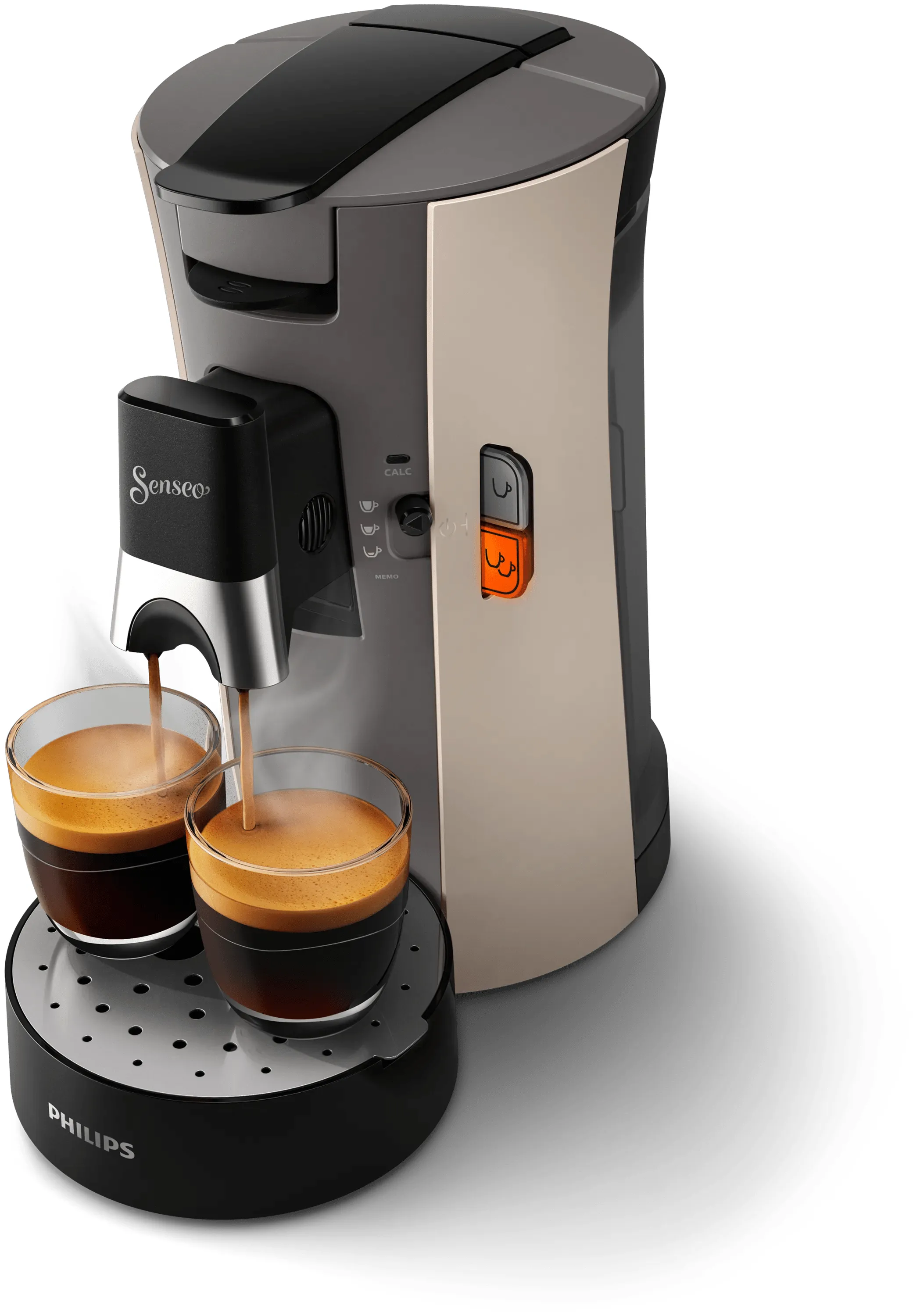 Philips SENSEO Select CSA240/30 Capsule Coffee Machine, 0.9L, Beige, Grey
