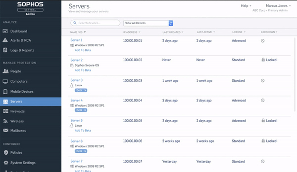 SOPHOS CENTRAL SERVER PROTECTION STANDARD,5-9SERVERS,12 MONTHS,SUBSCRIPTION,COM