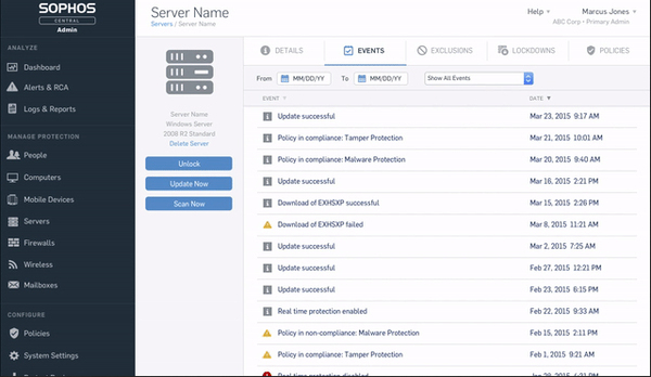 SOPHOS CENTRAL SERVER PROTECTION STANDARD,5-9SERVERS,12 MONTHS,SUBSCRIPTION,COM