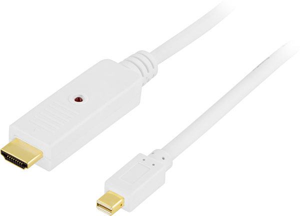 DELTACO kaapeli mini DisplayPort - HDMI, Full HD 60Hz, 1m