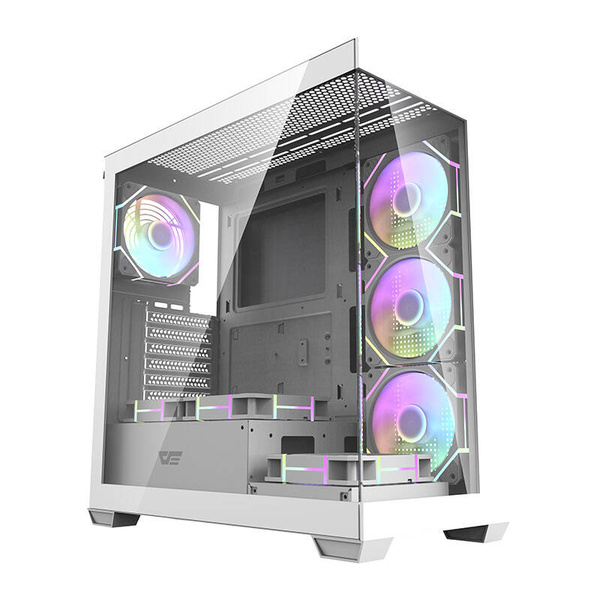 DARKFLASH DS900 Midi-Tower Case with window and RGB lighting, White