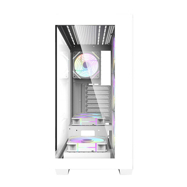 DARKFLASH DS900 Midi-Tower Case with window and RGB lighting, White