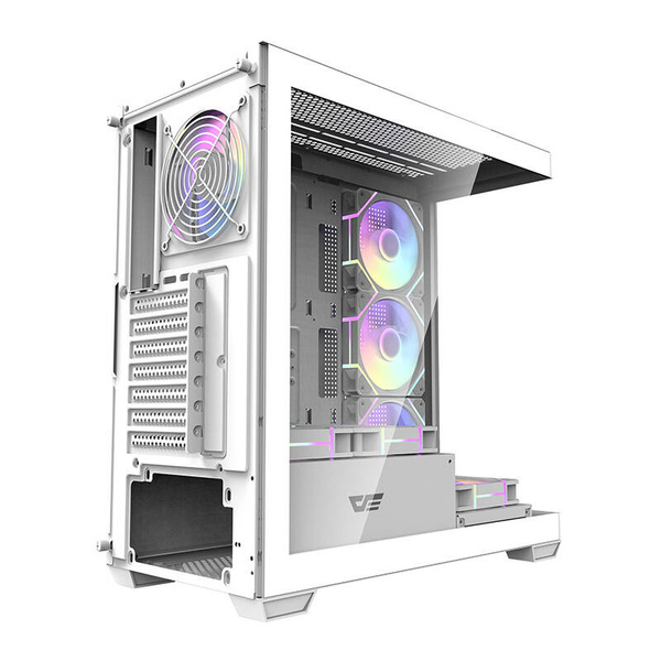 DARKFLASH DS900 Midi-Tower Case with window and RGB lighting, White