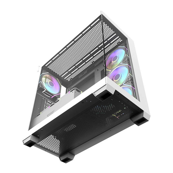 DARKFLASH DS900 Midi-Tower Case with window and RGB lighting, White