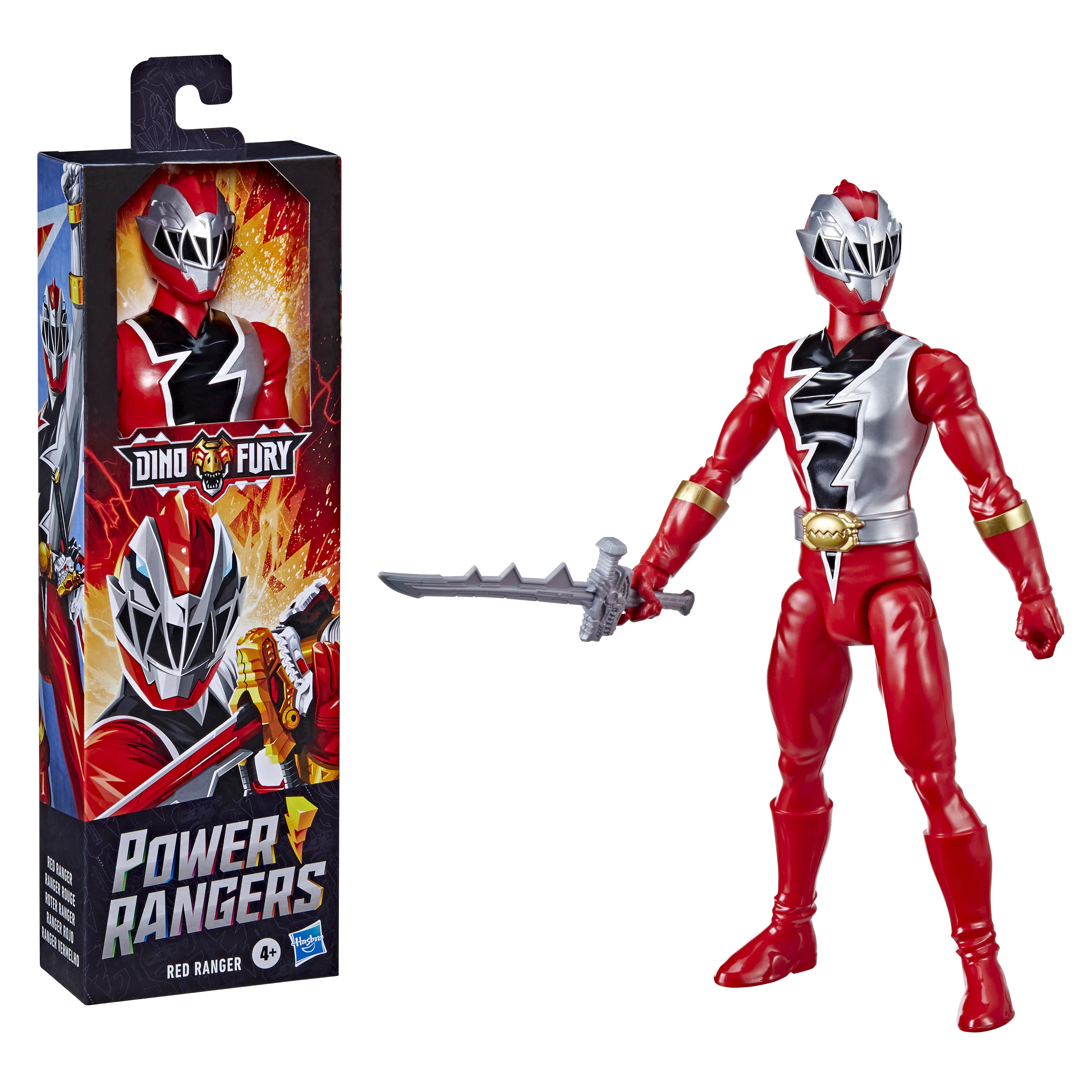 Hasbro Power Rangers Dino Fury Red Ranger 12 Inch Action Figure Toy Figure