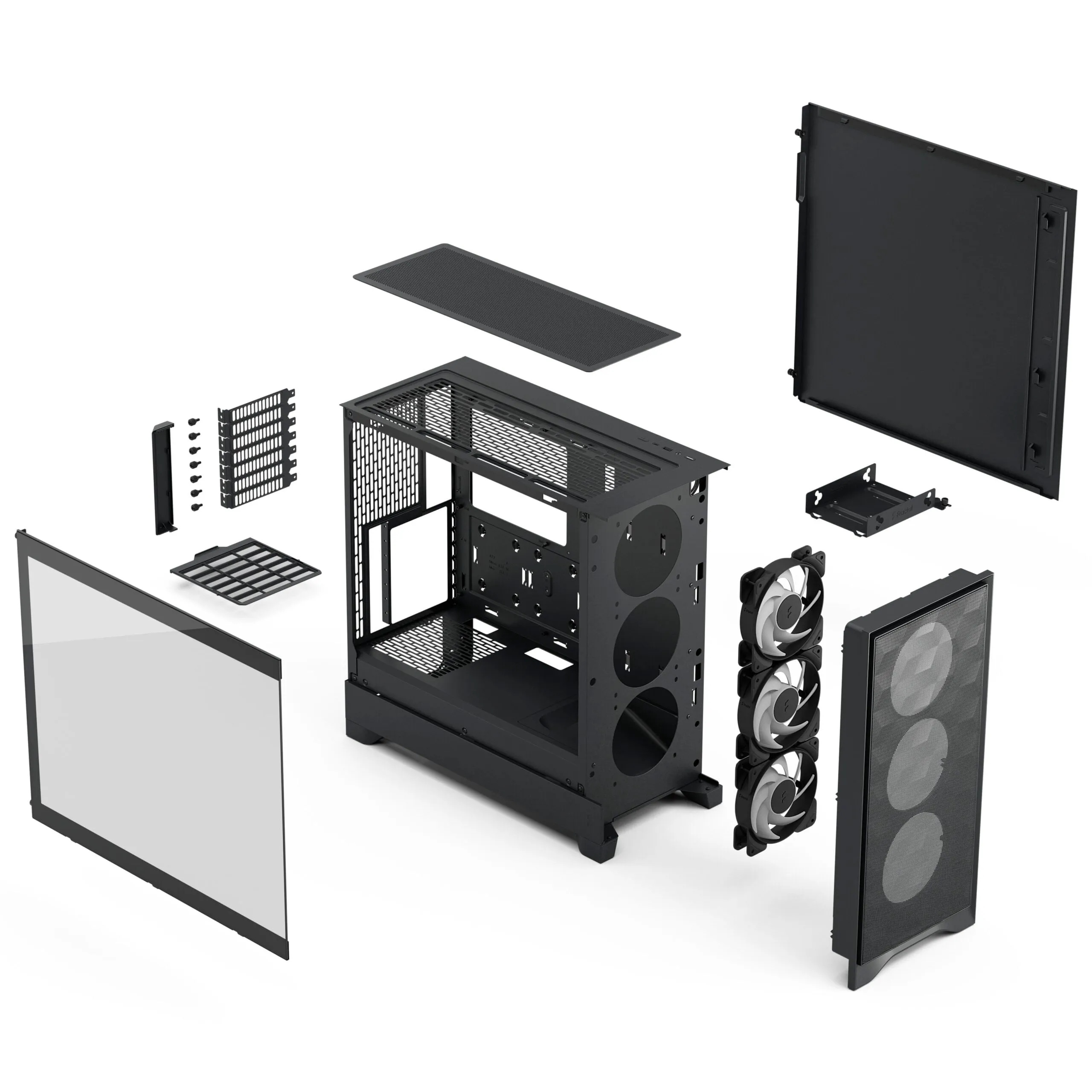Fractal Design Pop 2 Air Midi-Tower Case with RGB lighting and window, Black