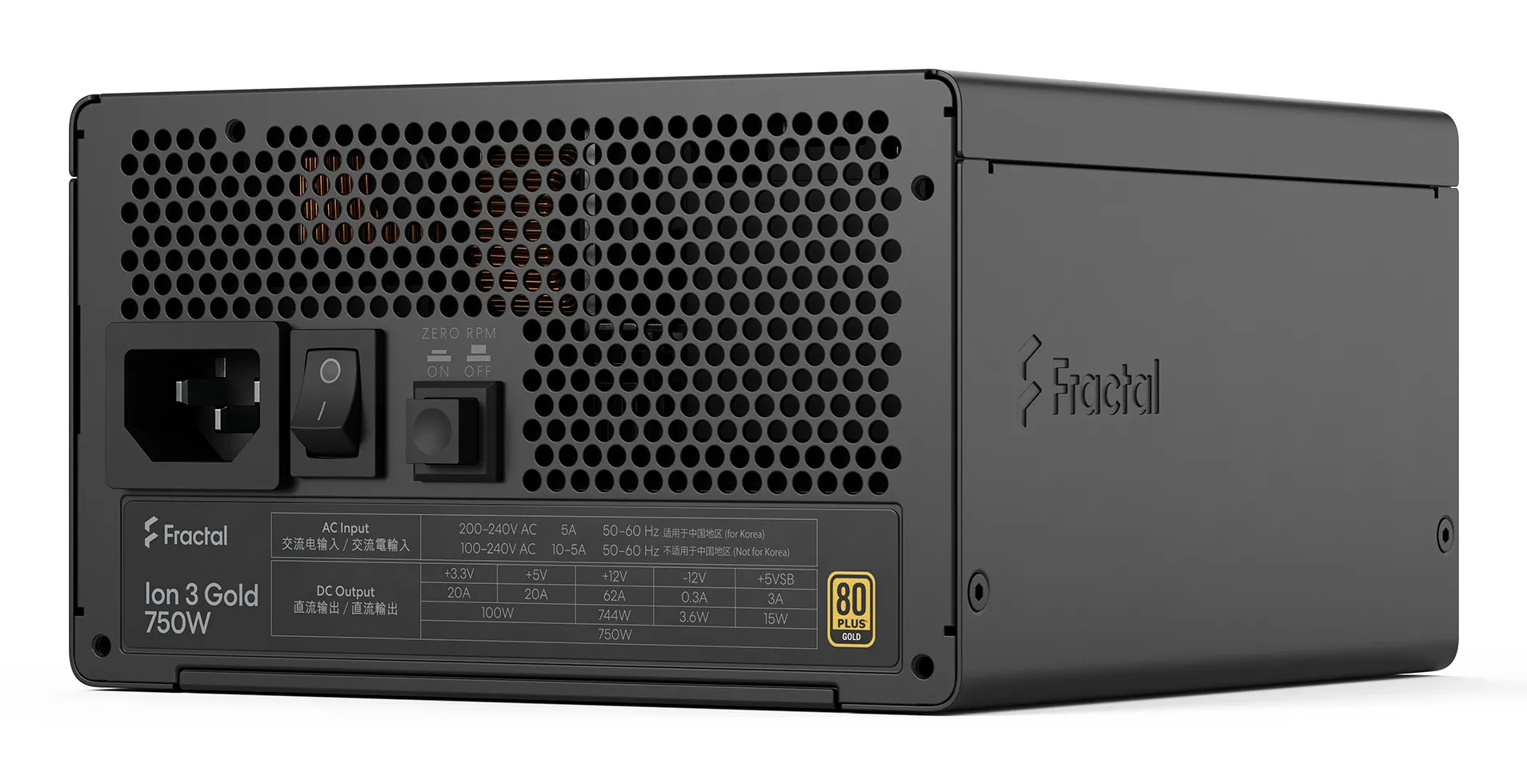 Fractal Design Ion 3 750W - PSU, 80 Plus Gold