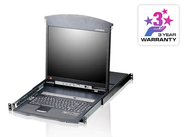 ATEN KL1516AM KVM Switch, 16-port, 17" Sk&auml;rm, Dual Rail, CAT5