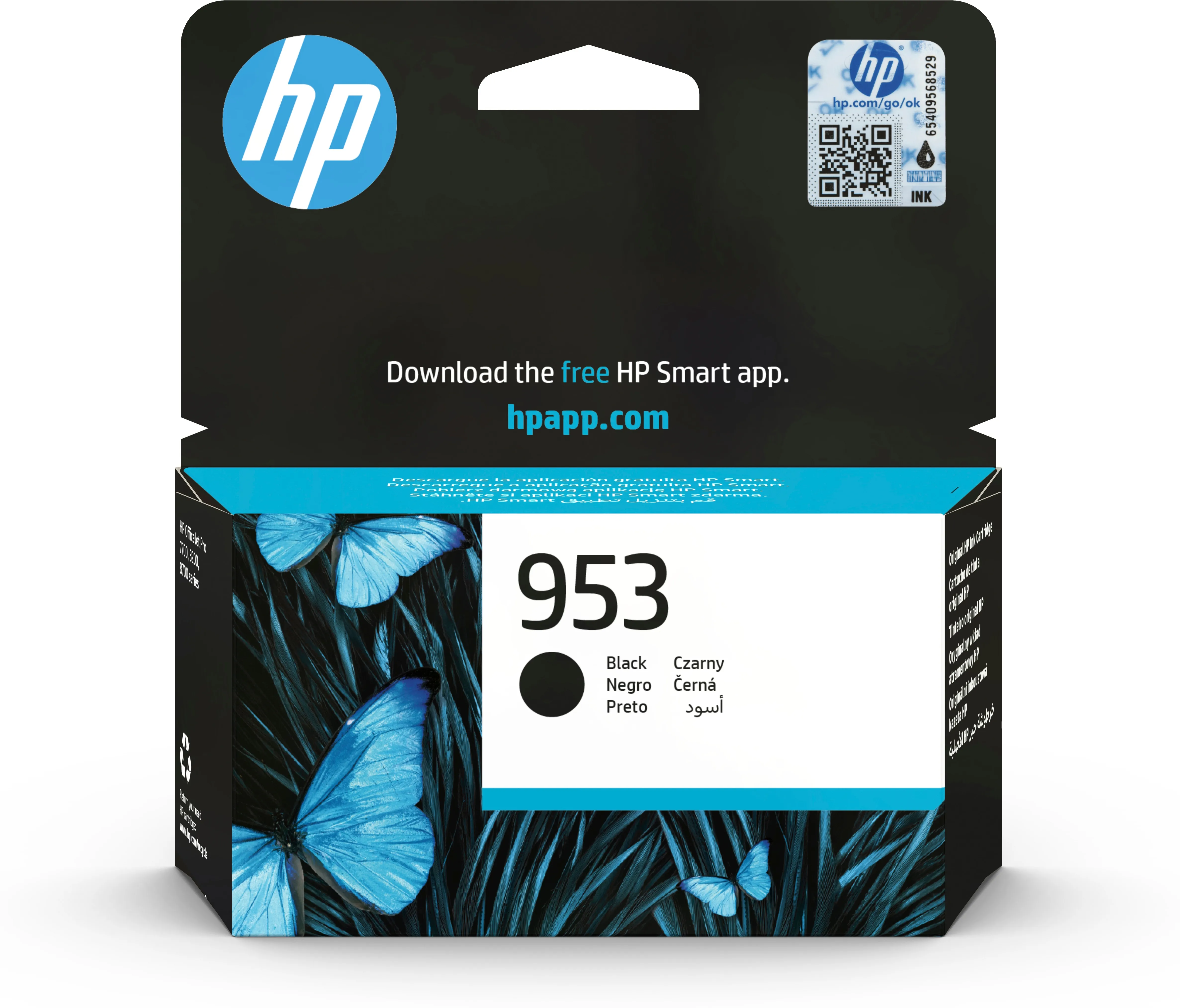 No953 black ink cartridge, blistered