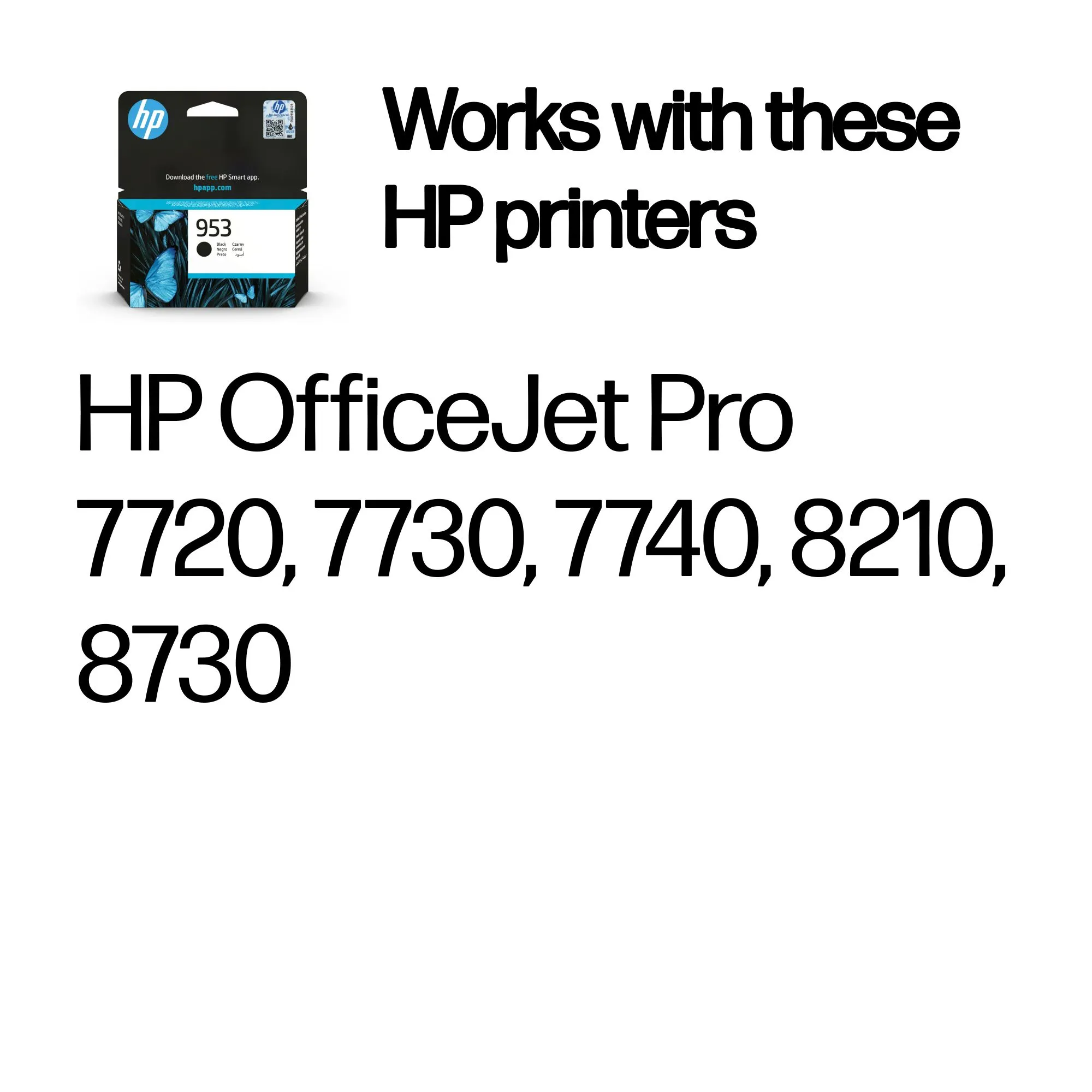 No953 black ink cartridge, blistered