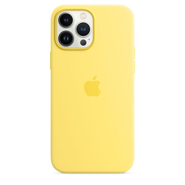 Apple iPhone 13 Pro Max, MagSafe - silicone case, Lemon Zest