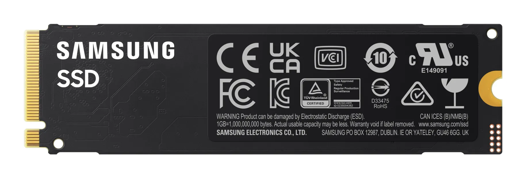 Samsung 990 EVO 2 Tt PCIe 4.0 x4 -ulkoinen SSD, laitteistosalaus, musta