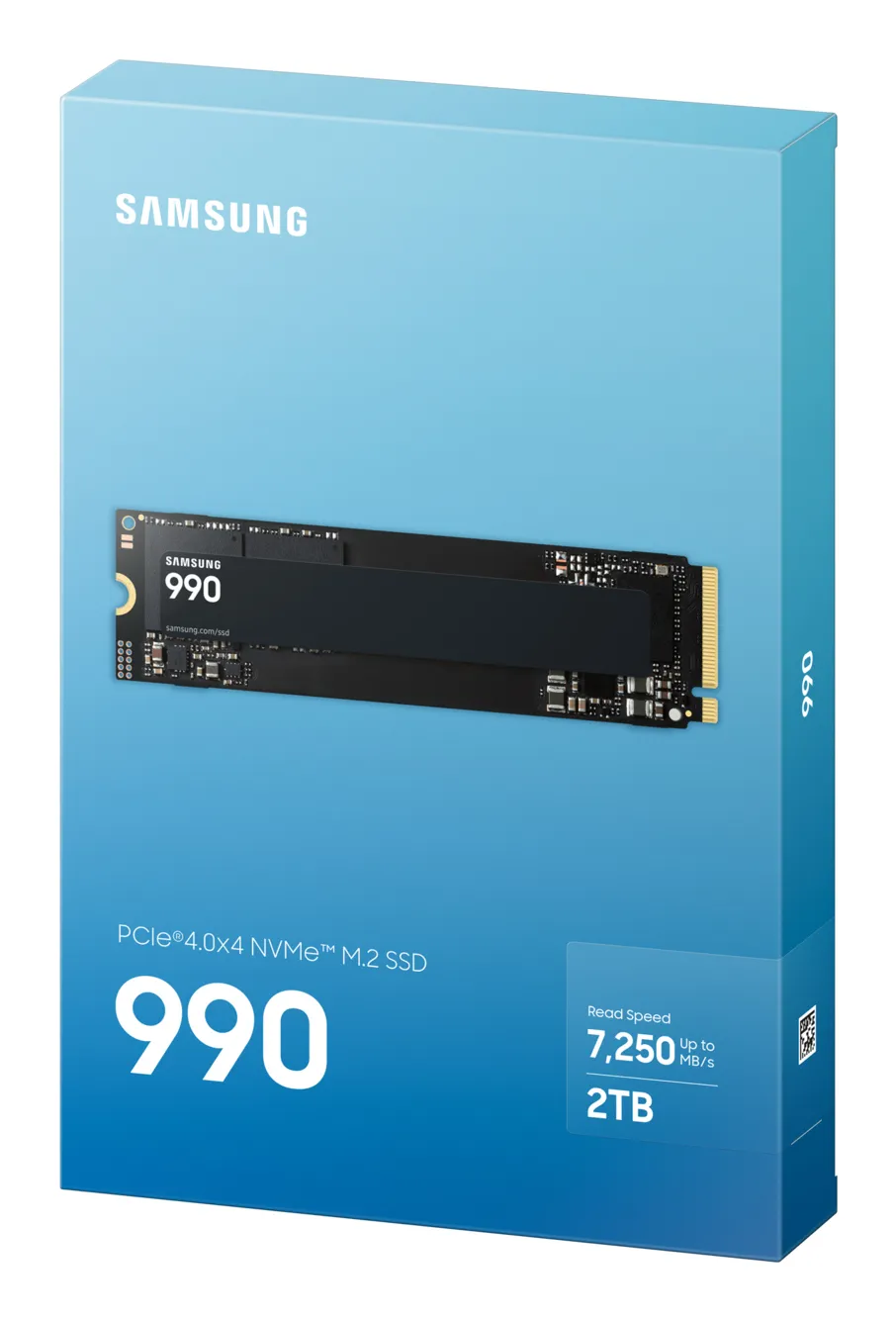 Samsung 990 EVO 2 Tt PCIe 4.0 x4 -ulkoinen SSD, laitteistosalaus, musta