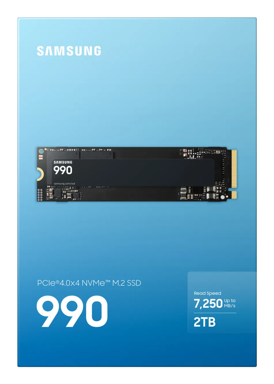 Samsung 990 EVO 2 Tt PCIe 4.0 x4 -ulkoinen SSD, laitteistosalaus, musta
