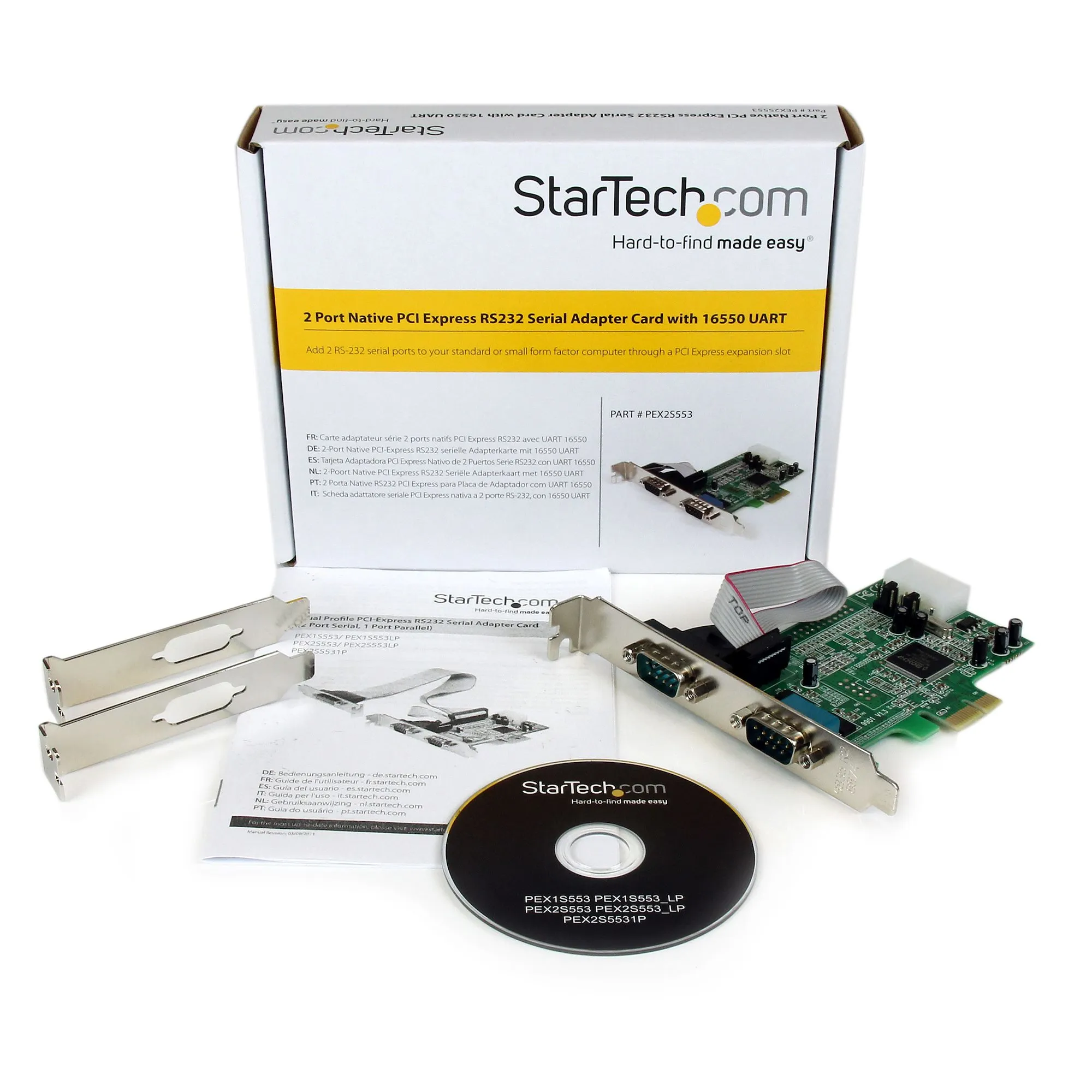 2-Port Serial Adapter Card PCI-E LP/FH