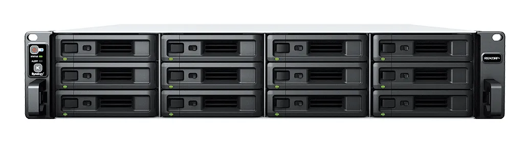 Synology Rackstation, 12-BAY, AMD QUAD CORE, 8GB RAM, Synology HDD/SSD