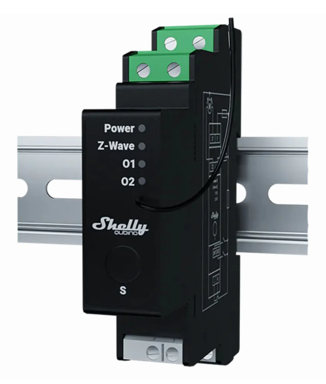 Shelly Qubino Wave Pro Shutter - smart rail switch, Z-Wave