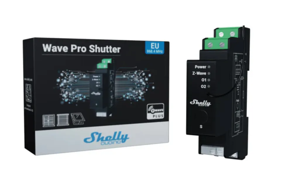 Shelly Qubino Wave Pro Shutter - smart rail switch, Z-Wave