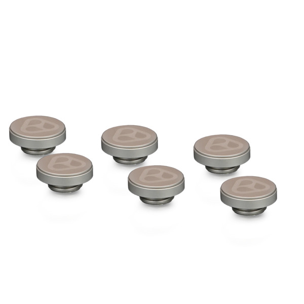 Thermal Grizzly DeltaMate G1/4" 6-pack Torque Plug, Gloss Nickel