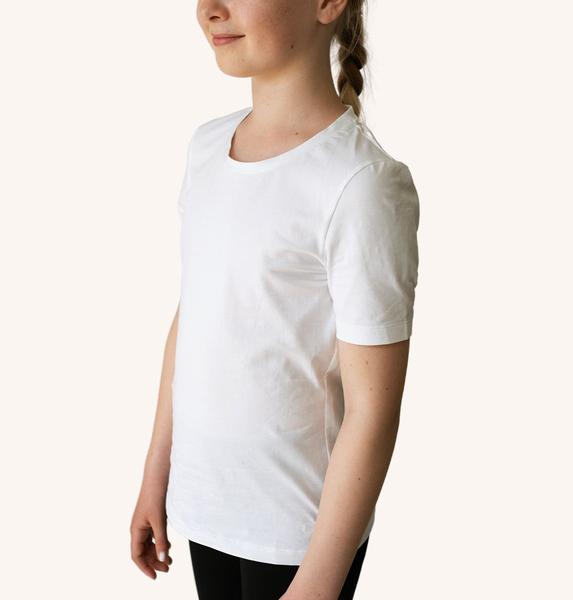 SWEDISH POSTURE T-Shirt Kids Alignment Cotton White XXXS