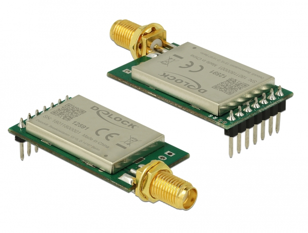 IoT LoRa Radio Module 868 MHz 20 dBmTTL(3.3V)pin header male >SMA jack