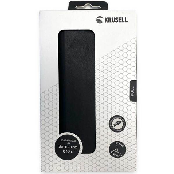 Krusell Phone Wallet for Samsung Galaxy S22+, black
