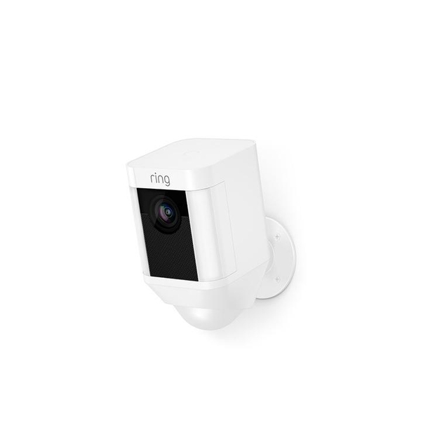 Ring Spotlight Cam Battery - Verkkovalvontakamera - ulkok&auml;ytt&ouml; - s&auml;&auml;nkest&auml;v&auml; - v&auml;ri (P&auml;iv&auml;&amp;Y&ouml;) - 1080p - audio - langaton - Wi-Fi