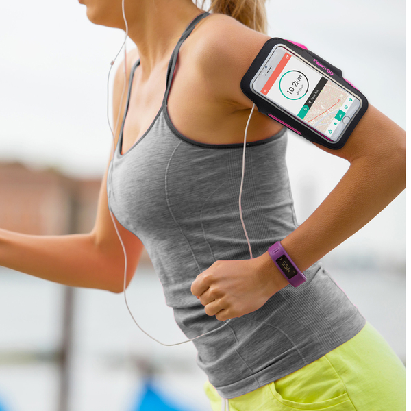 CELLY ARMBAND UP TO 6.2" BLACK/PINK