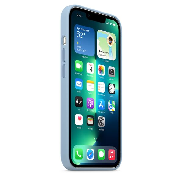 Apple iPhone 13 Pro, MagSafe -silikonikuori, Blue Fog