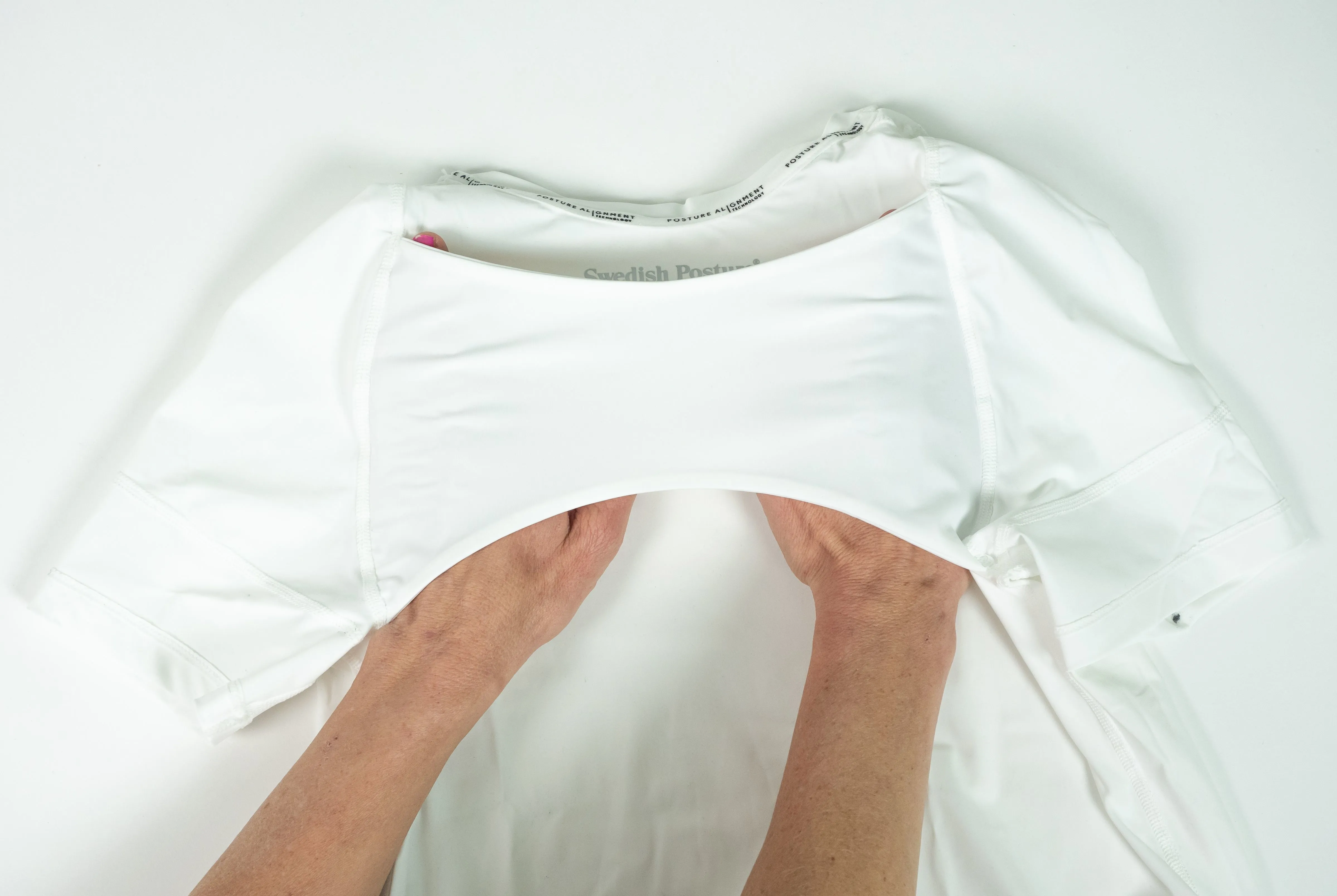 SWEDISH POSTURE T-Shirt Women Posture Reminder L White SWEDISH POSTURE T-Shirt Women Posture Reminder L White