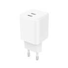 GEAR Charger 220V 2xUSB-C PD/PPS 65W GaN White