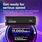 Crucial P510 2TB PCIe Gen5 2280 SSD w/ heatsink NVMe M.2