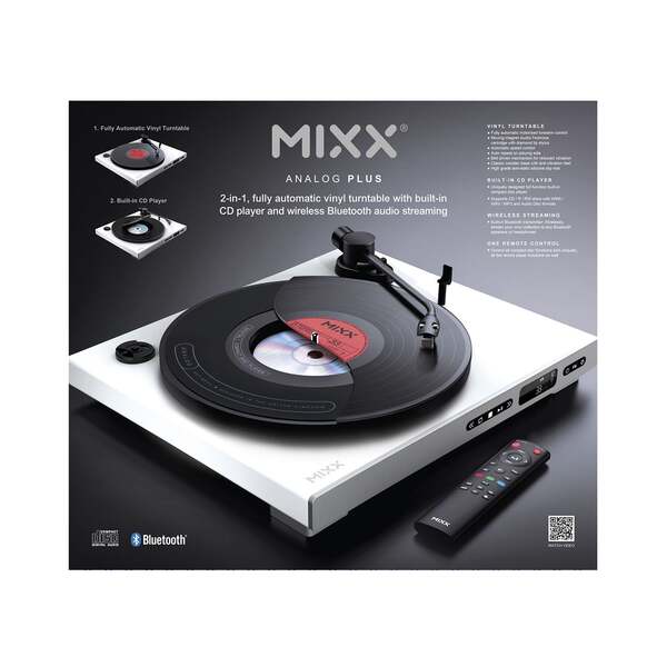 MIXX Vinyl- och CD-Spelare Analog Plus 2-in-1 Vit MIXX Vinyl- och CD-Spelare Analog Plus 2-in-1 Vit