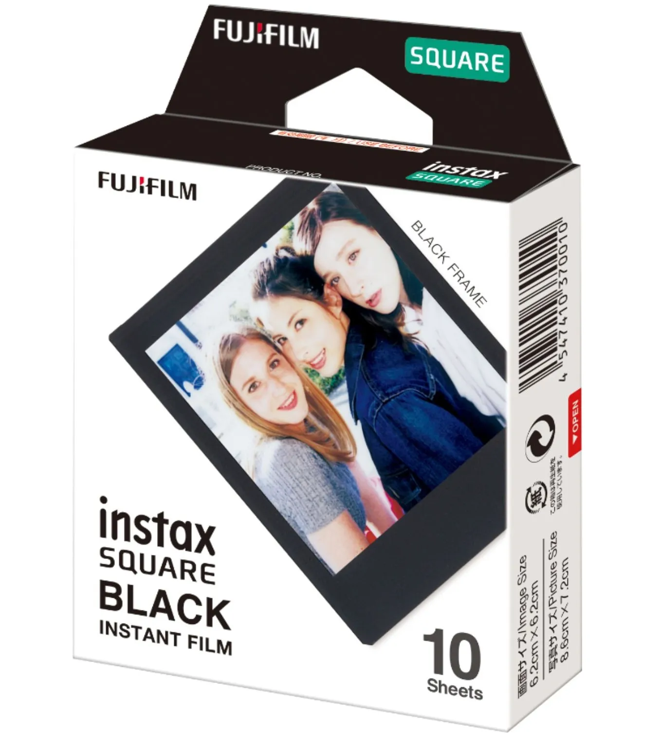 FUJIFILM INSTAX SQUARE FILM BLACK FRAME 1pkt/10pc