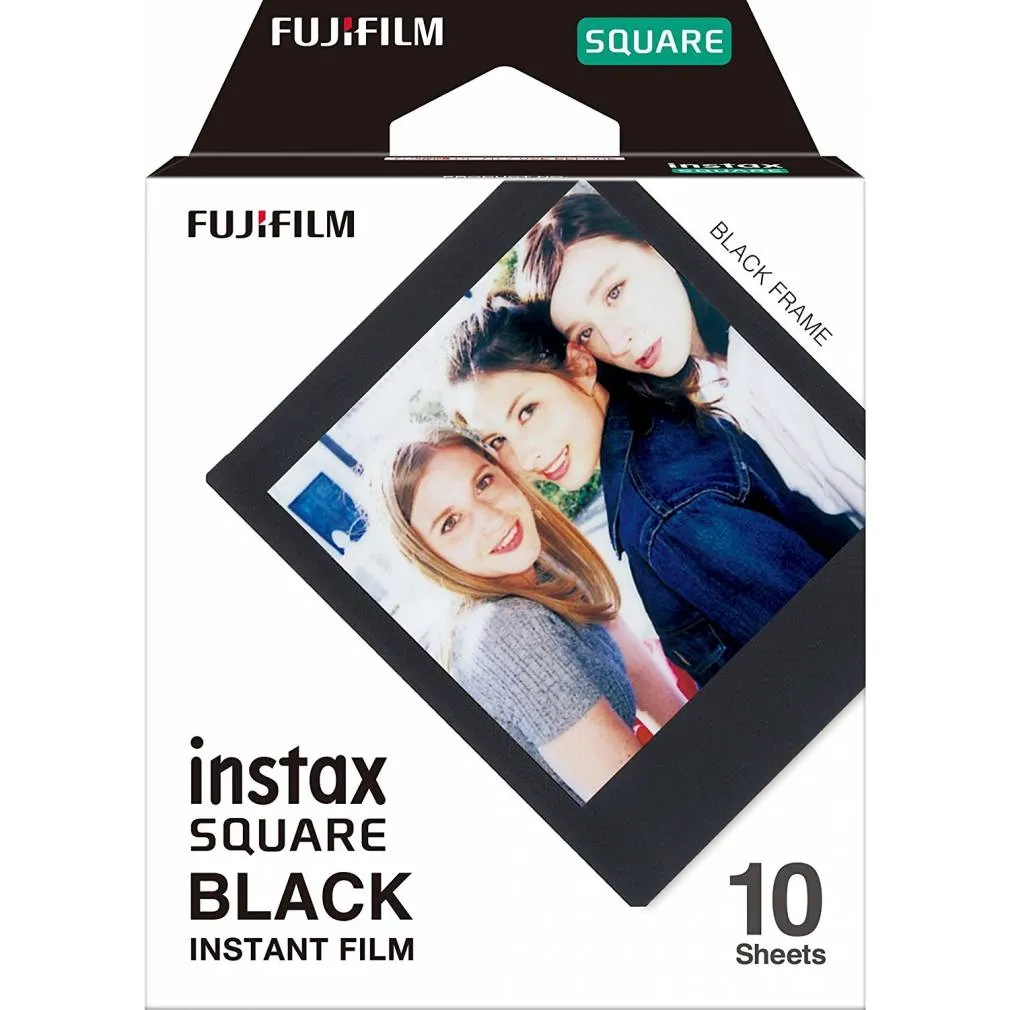 FUJIFILM INSTAX SQUARE FILM BLACK FRAME 1pkt/10pc
