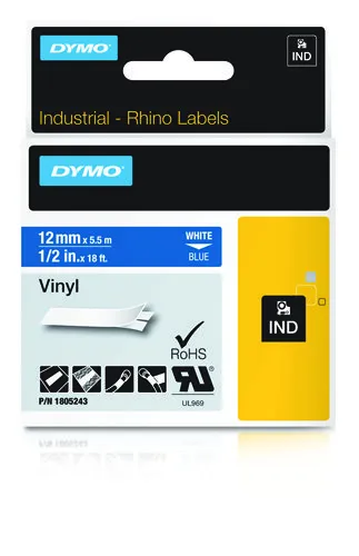 Tape Rhino 12mmx5,5m colour vinyl bl/blu